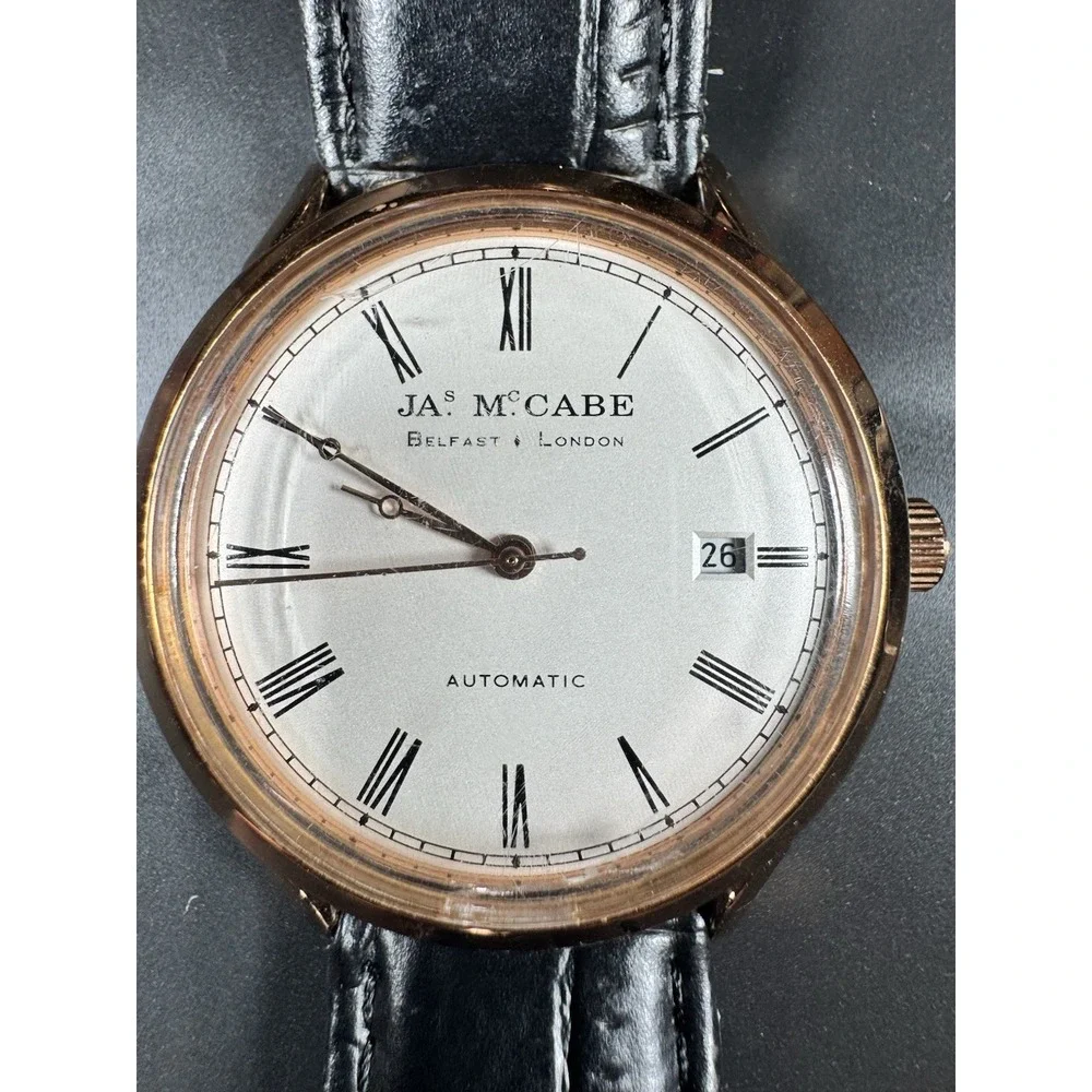 James McCabe JM-1014 Automatic Men's Watch Rose Gold Tone 10in